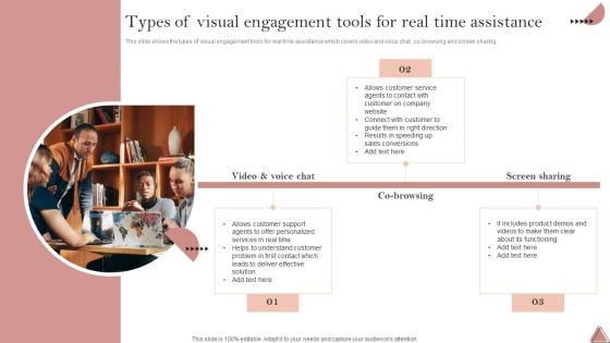 Enhancing Client Engagement Types Of Visual Engagement Tools For Real Time Assistance Formats PDF