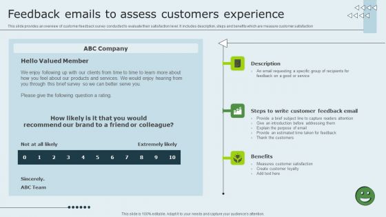 Enhancing Client Experience Feedback Emails To Assess Customers Experience Elements PDF Enhancing Client Experience Feedback Emails To Assess Customers Experience Elements PDF