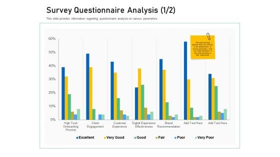 Enhancing Customer Engagement Digital Platform Survey Questionnaire Analysis Client Icons PDF