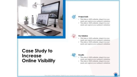 Enhancing Digital Presence Proposal Template Case Study To Increase Online Visibility Slides PDF