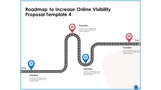 Enhancing Digital Presence Proposal Template Roadmap To Increase Online Visibility Proposal Template 4 Ideas PDF