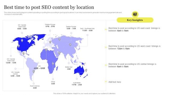 Enhancing Digital Visibility Using SEO Content Strategy Best Time To Post SEO Content By Location Background PDF