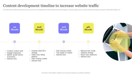 Enhancing Digital Visibility Using SEO Content Strategy Content Development Timeline To Increase Website Download PDF