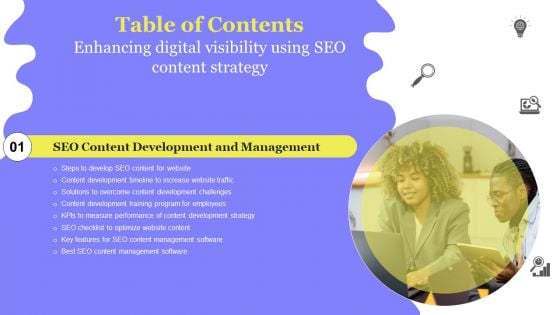 Enhancing Digital Visibility Using SEO Content Strategy Table Of Contents Designs PDF