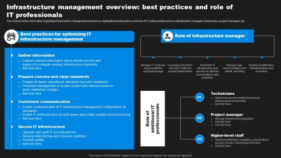 Enhancing Information Technology With Strategic Infrastructure Management Overview Summary PDF