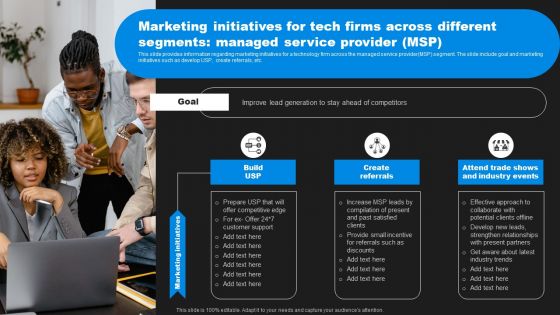 Enhancing Information Technology With Strategic Marketing Initiatives For Different Segments Infographics PDF