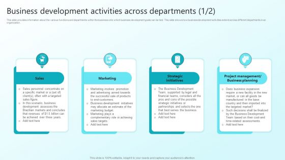 Enhancing Sales Through Effective Business Development Planning Procedure Business Development Portrait PDF