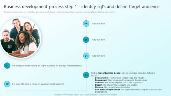 Enhancing Sales Through Effective Business Development Planning Procedure Business Development Process Step 1 Structure PDF