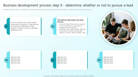 Enhancing Sales Through Effective Business Development Planning Procedure Business Development Process Step 9 Slides PDF