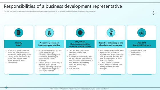 Enhancing Sales Through Effective Business Development Planning Procedure Responsibilities Of A Business Rules PDF