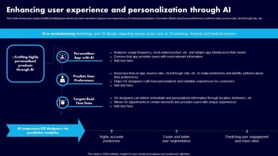 Enhancing User Experience And Personalization Through AI Ppt Infographic Template Objects PDF