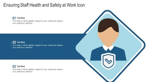 Ensuring Staff Health And Safety At Work Icon Ppt Infographics Graphics Download PDF