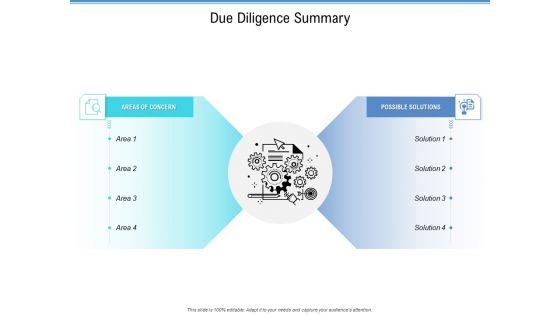 Enterprise Analysis Due Diligence Summary Ppt Outline Graphics Pictures PDF