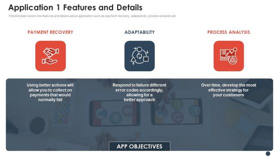 Enterprise Application Software Company Application 1 Features And Details Portrait PDF