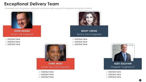 Enterprise Application Software Company Exceptional Delivery Team Themes PDF