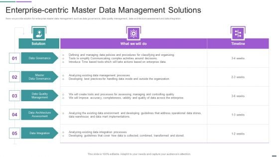 Enterprise Centric Master Data Management Solutions Background PDF