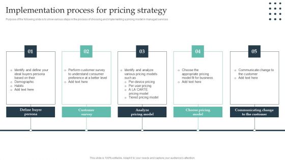 Enterprise Consumer Technology Management Implementation Process For Pricing Strategy Formats PDF