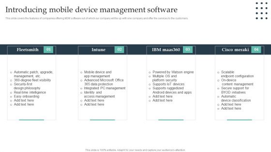 Enterprise Consumer Technology Management Introducing Mobile Device Management Software Inspiration PDF