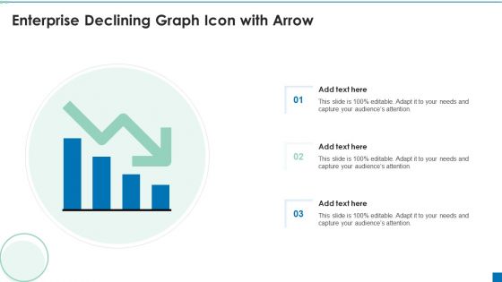 Enterprise Declining Graph Icon With Arrow Ppt PowerPoint Presentation File Good PDF