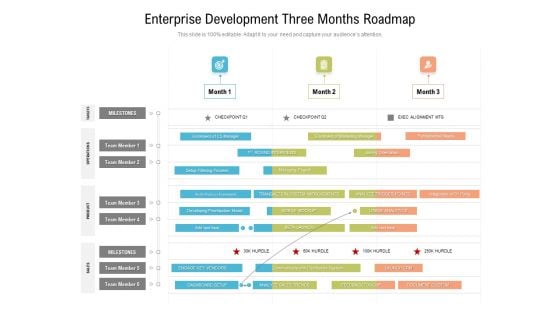 Enterprise Development Three Months Roadmap Brochure