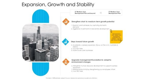 Enterprise Governance Expansion Growth And Stability Graphics PDF