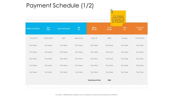 Enterprise Governance Payment Schedule Due Mockup PDF