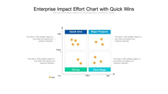 Enterprise Impact Effort Chart With Quick Wins Ppt PowerPoint Presentation Icon Elements PDF