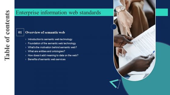 Enterprise Information Web Standards Table Of Contents Ideas PDF