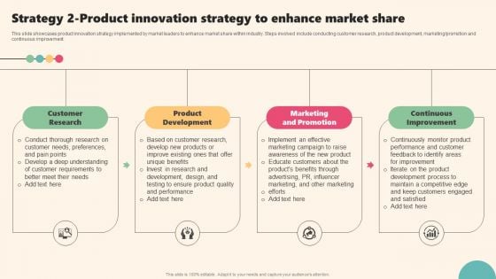 Enterprise Leaders Technique To Achieve Market Control Strategy 2 Product Innovation Strategy Enhance Market Topics PDF Enterprise Leaders Technique To Achieve Market Control Strategy 2 Product Innovation Strategy Enhance Market Topics PDF