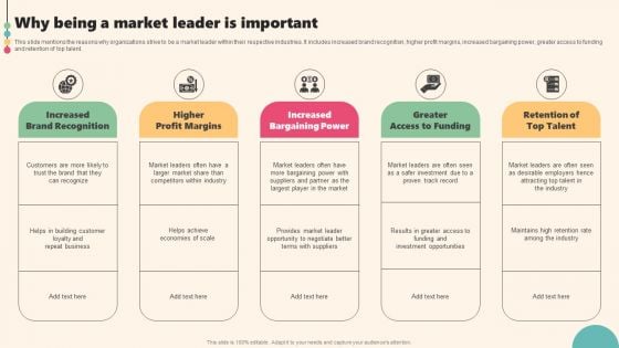 Enterprise Leaders Technique To Achieve Market Control Why Being A Market Leader Is Important Sample PDF