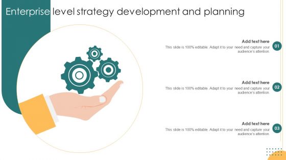 Enterprise Level Strategy Development And Planning Icons Ideas PDF