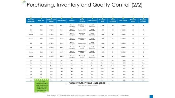 Enterprise Management Purchasing Inventory And Quality Control Item Clipart PDF