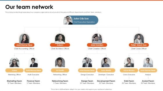 Enterprise Pitch Deck Our Team Network Ppt PowerPoint Presentation File Diagrams PDF Enterprise Pitch Deck Our Team Network Ppt PowerPoint Presentation File Diagrams PDF