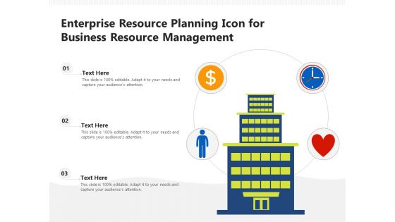 Enterprise Resource Planning Icon For Business Resource Management Ppt PowerPoint Presentation Gallery Graphics Tutorials PDF