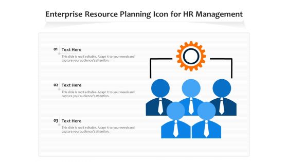 Enterprise Resource Planning Icon For HR Management Ppt PowerPoint Presentation Gallery Slides PDF