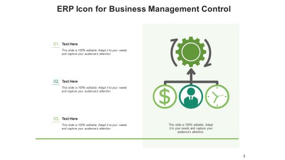 Enterprise Resource Planning Icon Management Business Ppt PowerPoint Presentation Complete Deck