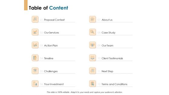 Enterprise Revamping Table Of Content Ppt Infographics Slideshow PDF