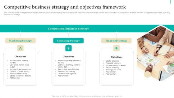 Enterprise Risk Management Competitive Business Strategy And Objectives Diagrams PDF