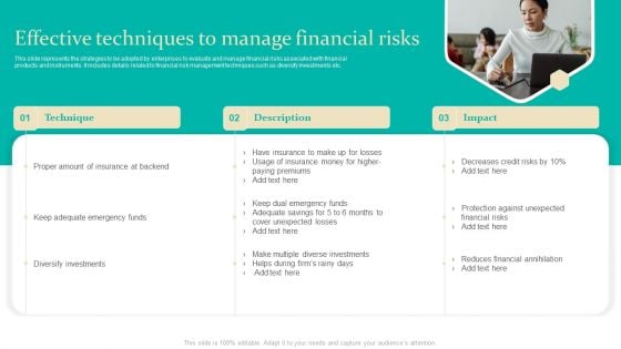 Enterprise Risk Management Effective Techniques To Manage Financial Risks Download PDF