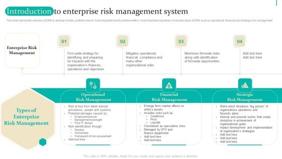 Enterprise Risk Management Introduction To Enterprise Risk Management Slides PDF