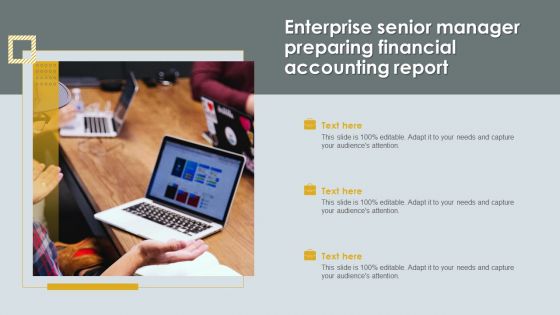 Enterprise Senior Manager Preparing Financial Accounting Report Introduction PDF