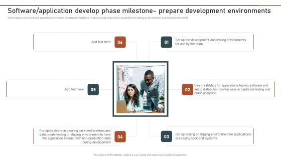 Enterprise Software Application Software Application Develop Phase Milestone Prepare Template PDF