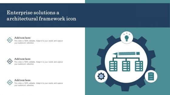 Enterprise Solutions A Architectural Framework Icon Slides PDF