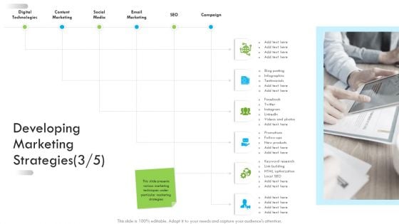 Enterprise Tactical Planning Developing Marketing Strategies Content Icons PDF