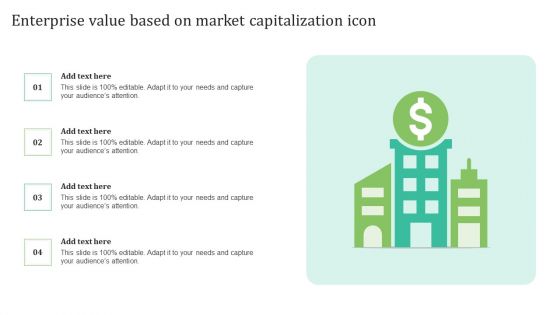 Enterprise Value Based On Market Capitalization Icon Diagrams PDF