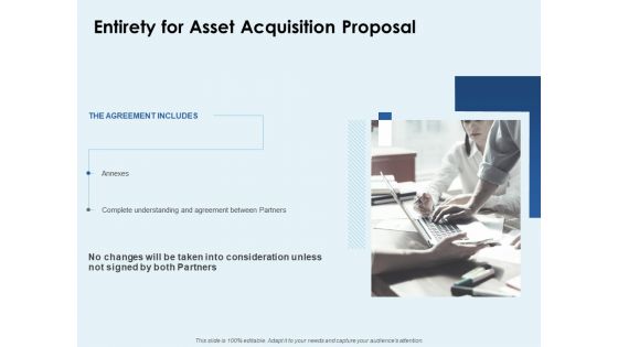 Entirety For Asset Acquisition Proposal Ppt PowerPoint Presentation Summary Icon