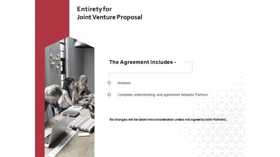Entirety For Joint Venture Proposal Ppt PowerPoint Presentation Professional Master Slide