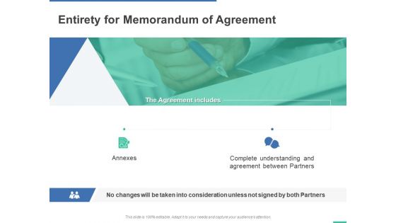 Entirety For Memorandum Of Agreement Ppt PowerPoint Presentation Inspiration Graphics Pictures