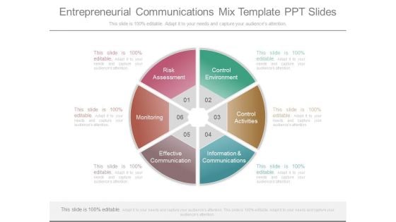 Entrepreneurial Communications Mix Template Ppt Slides