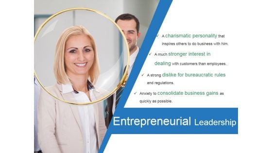 Entrepreneurial Leadership Ppt PowerPoint Presentation Deck